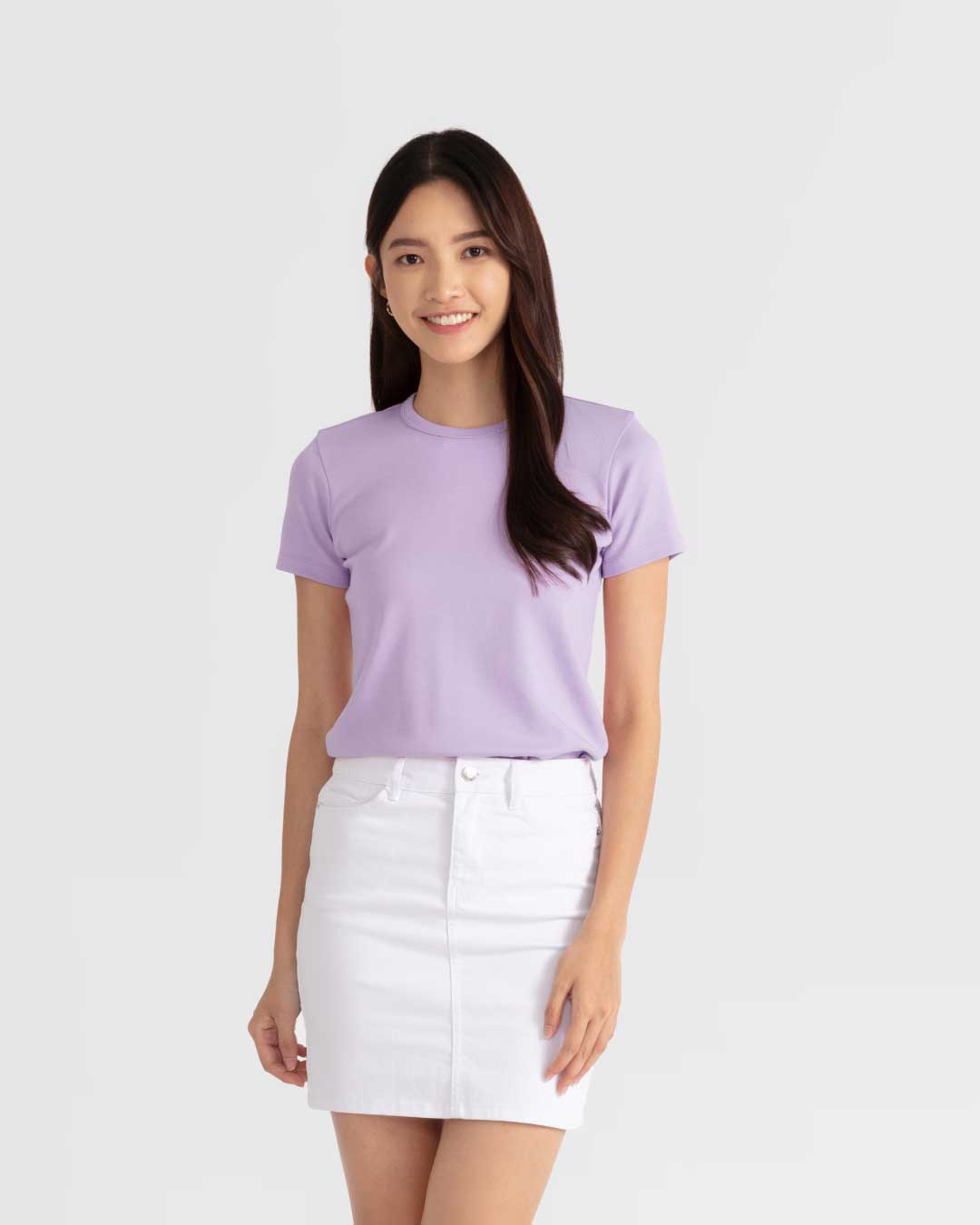 Women Premium Weight Cotton Crew Neck Tee (Essential)