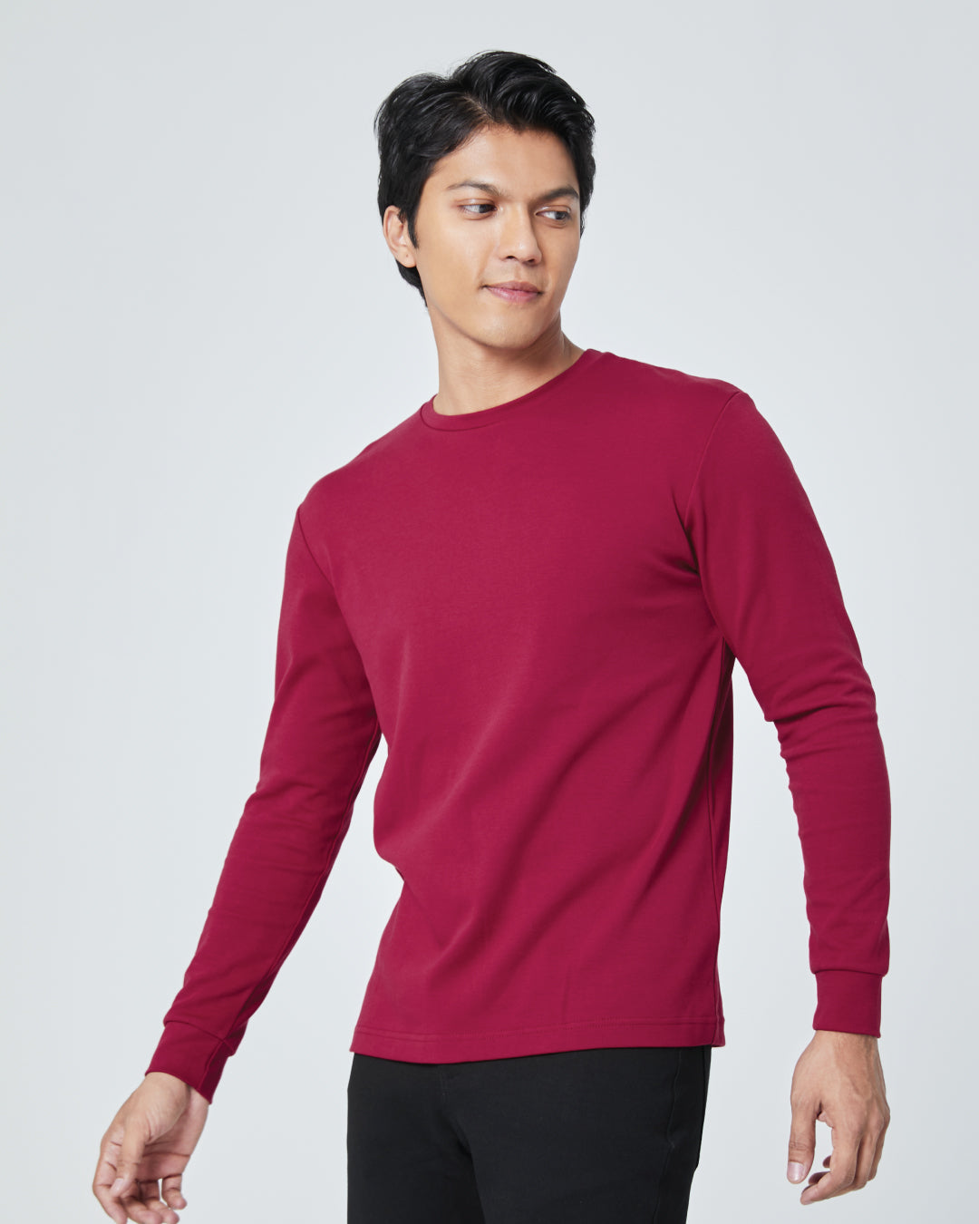 Men Premium Long Sleeve Crew Neck Tee