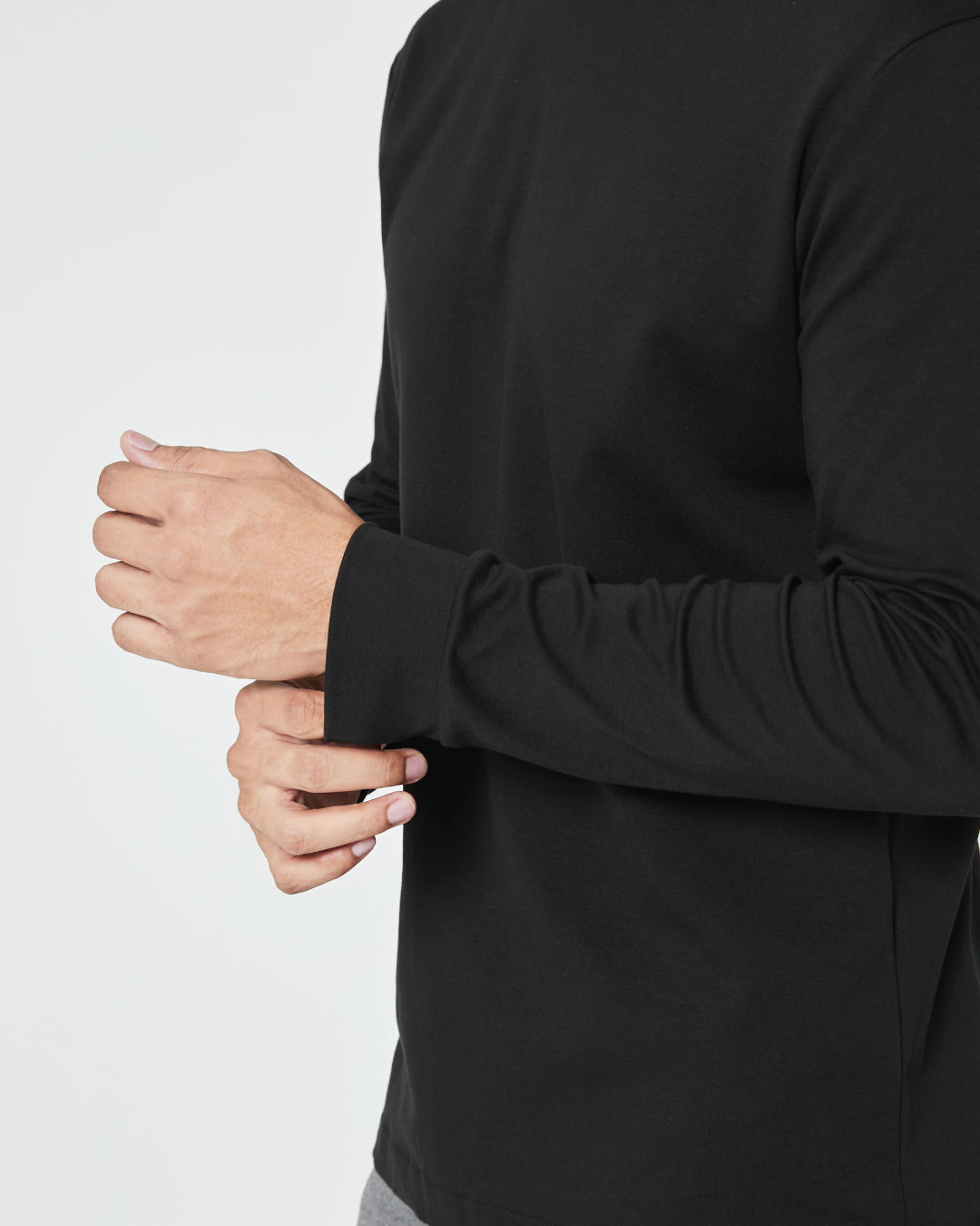 Men Premium Long Sleeve Crew Neck Tee