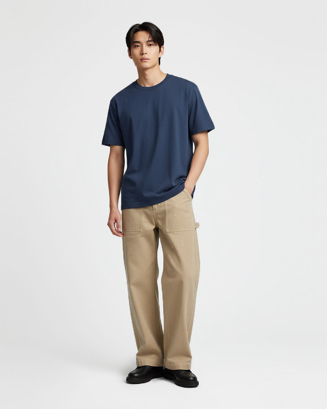 Men Regular Fit Basic Tee