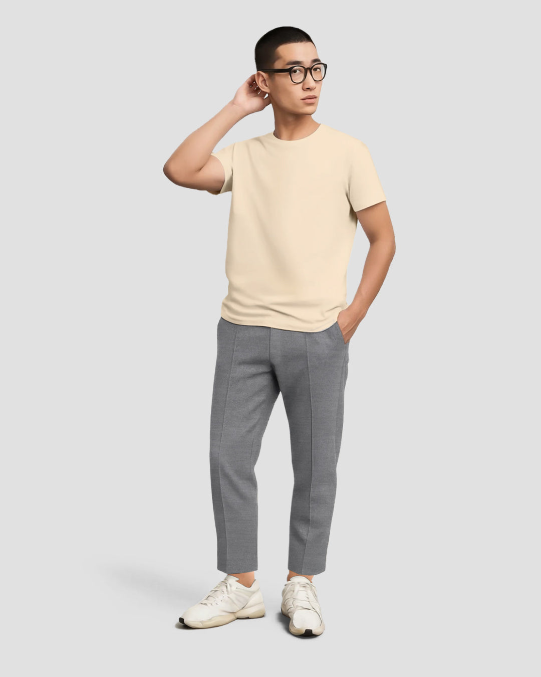 Men Slim Fit Cropped Pants