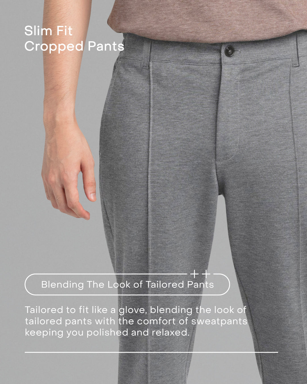 Men Slim Fit Cropped Pants