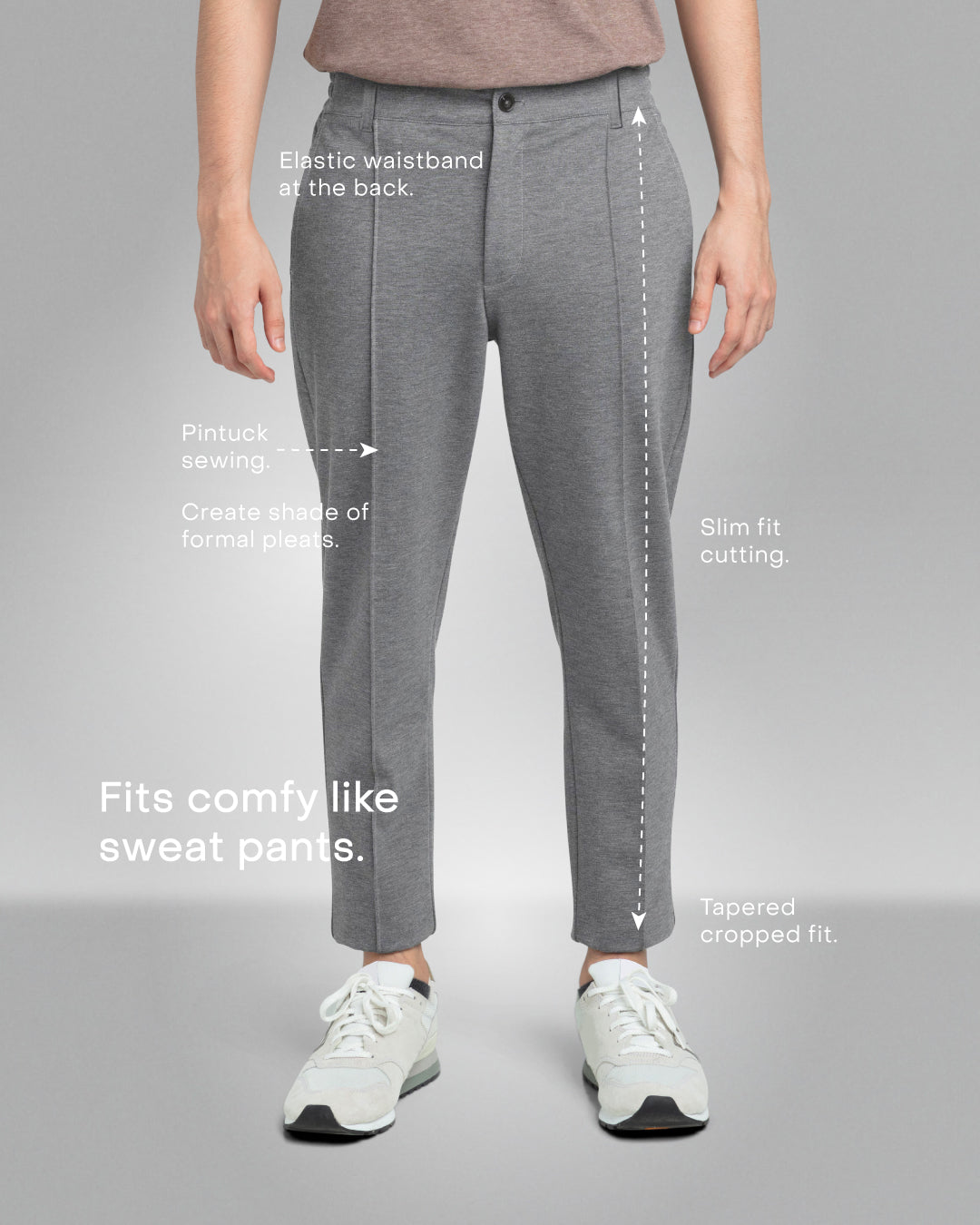 Men Slim Fit Cropped Pants