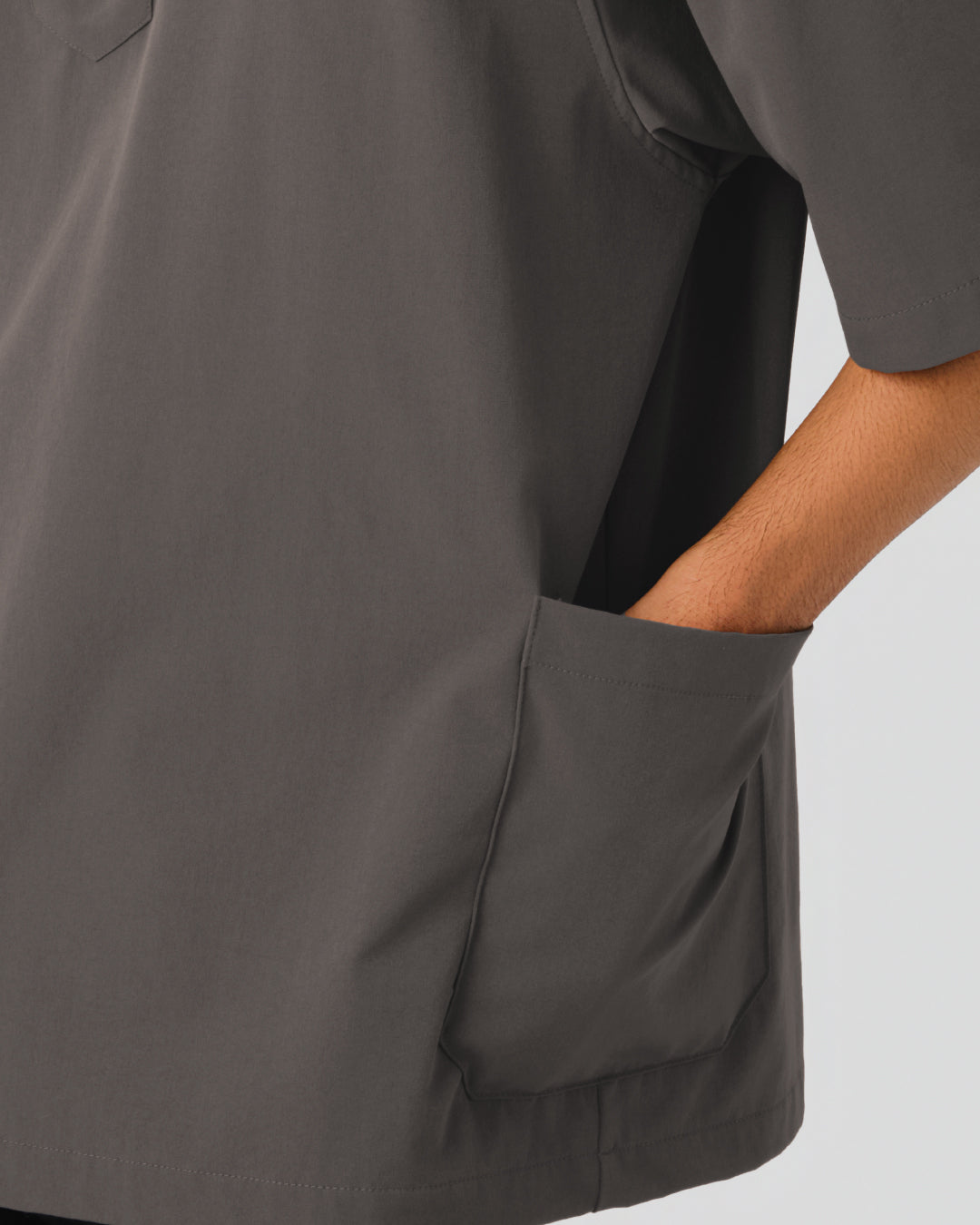 Men Oversized Nylon Polo Tee