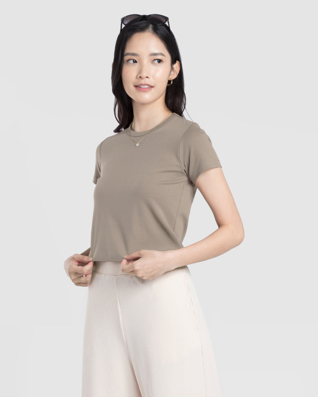 Women Premium Weight Cotton Crew Neck Tee (New Colour)