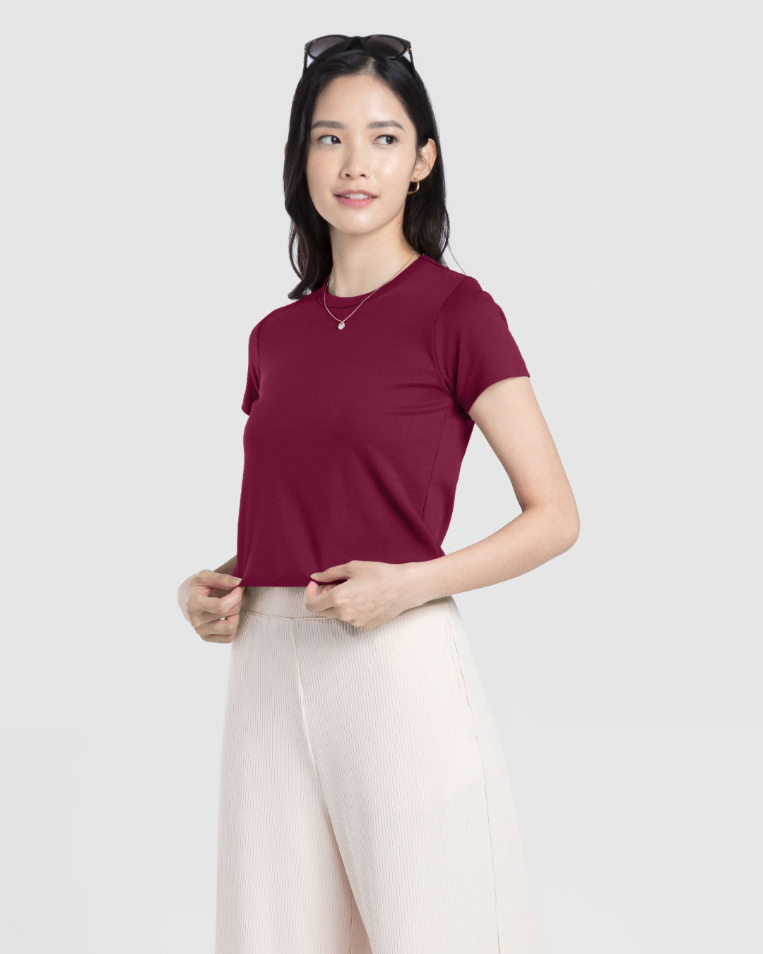 Women Premium Weight Cotton Crew Neck Tee (New Colour)