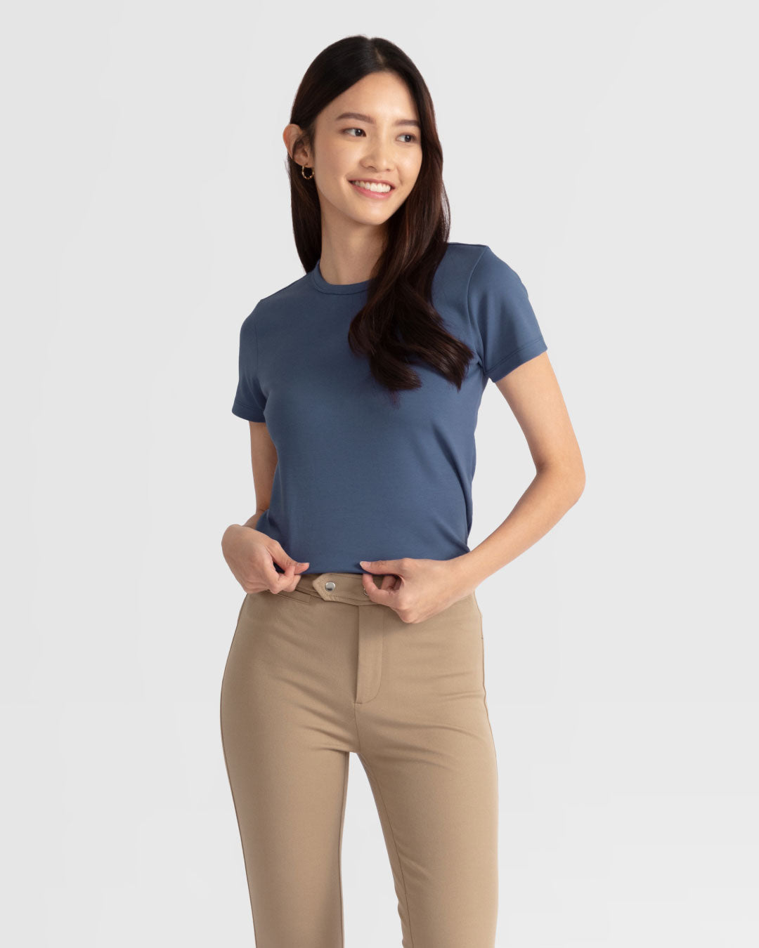 Women Premium Weight Cotton Crew Neck Tee (New Colour)