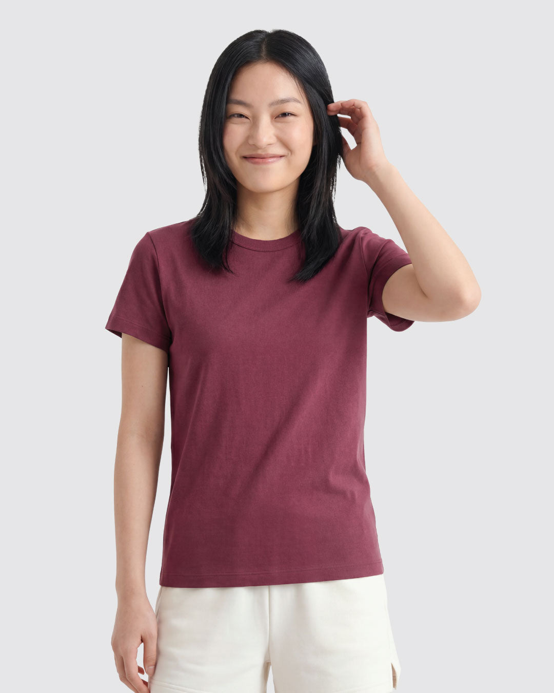 Women Premium Weight Cotton Crew Neck Tee (New Colour)