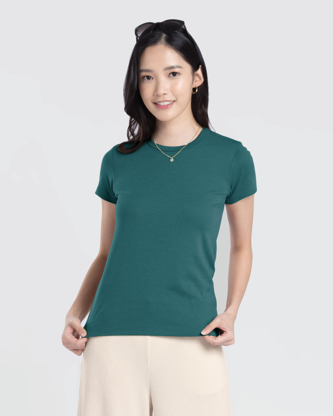 Women Premium Weight Cotton Crew Neck Tee (New Colour)