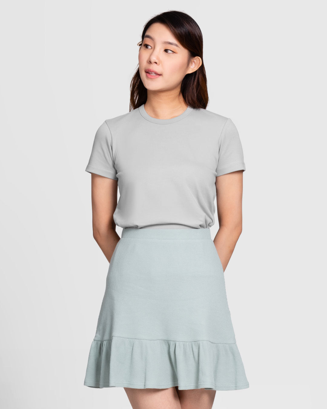 Women Premium Weight Cotton Crew Neck Tee (Essential)