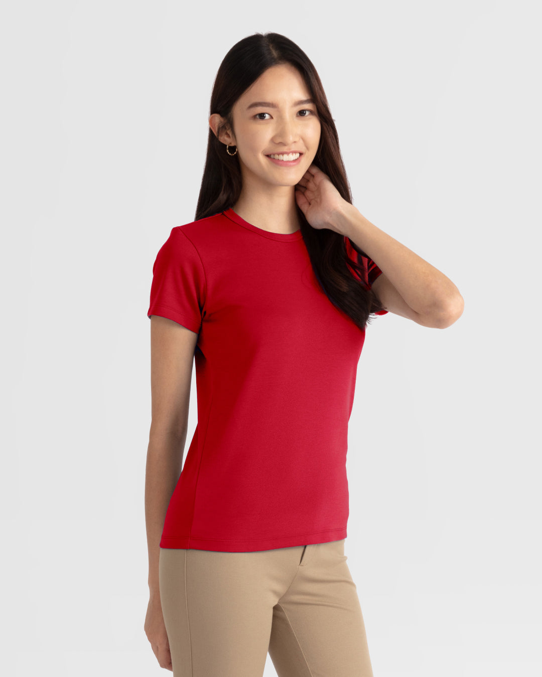 Women Premium Weight Cotton Crew Neck Tee (New Colour)