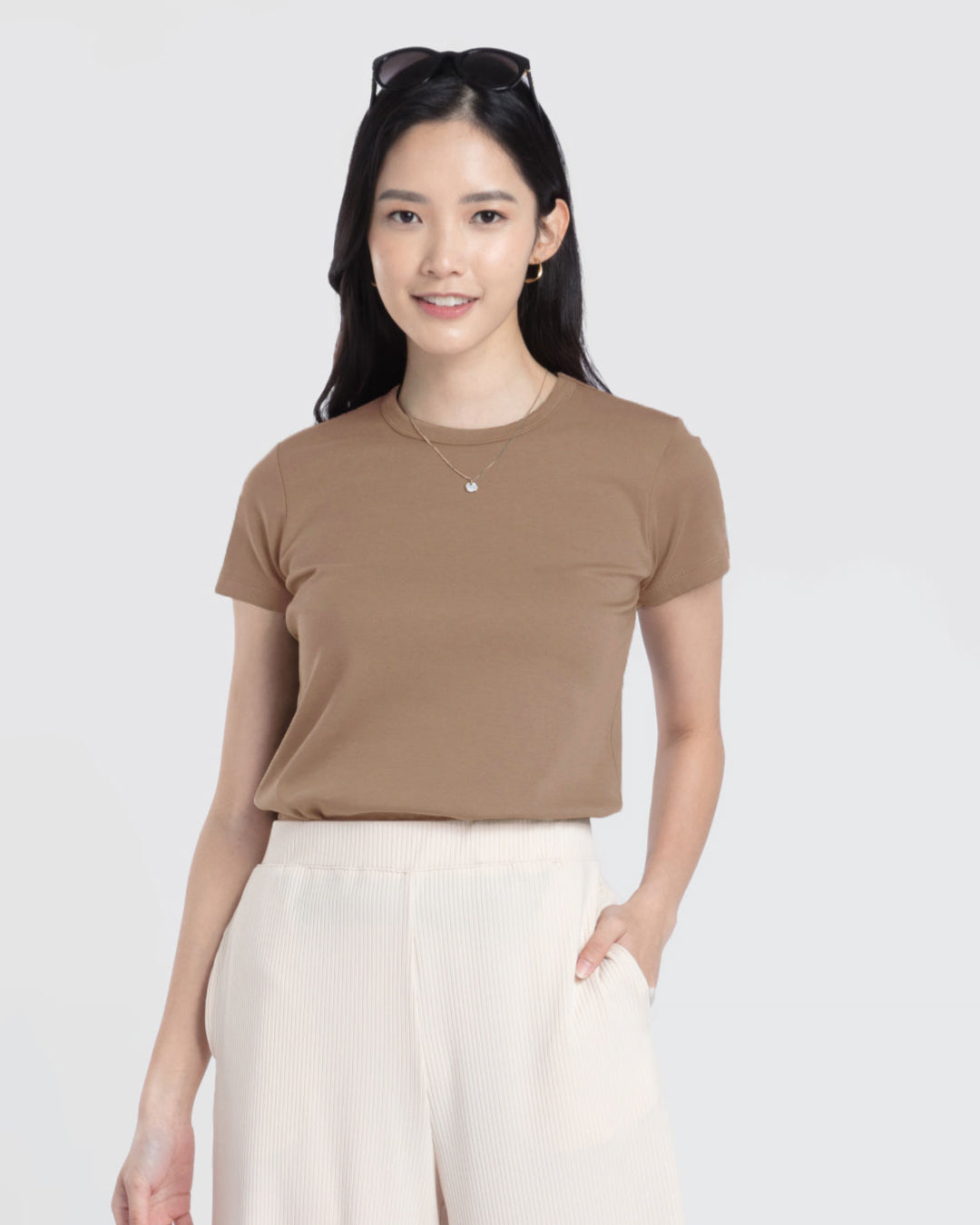 Women Premium Weight Cotton Crew Neck Tee (New Colour)