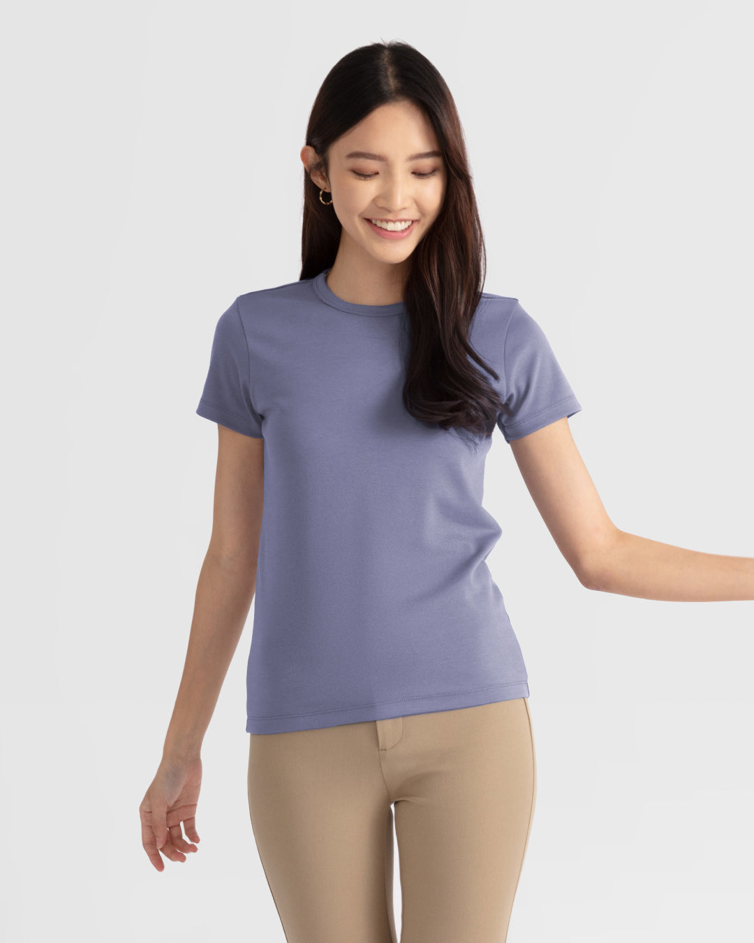 Women Premium Weight Cotton Crew Neck Tee (New Colour)
