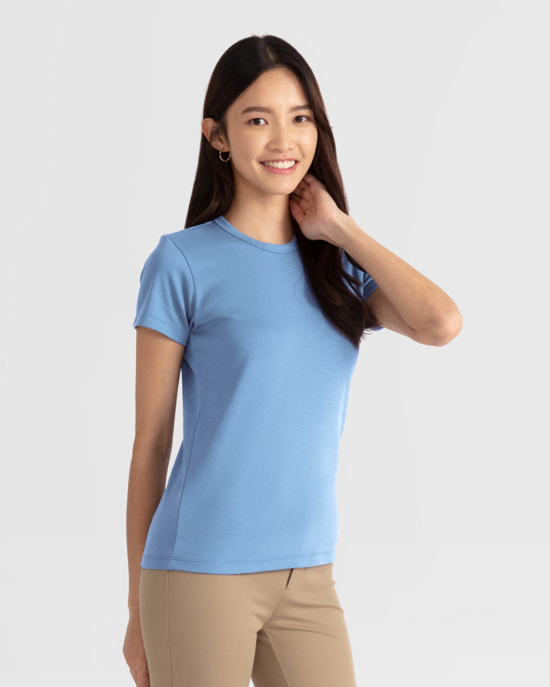 Women Premium Weight Cotton Crew Neck Tee (New Colour)