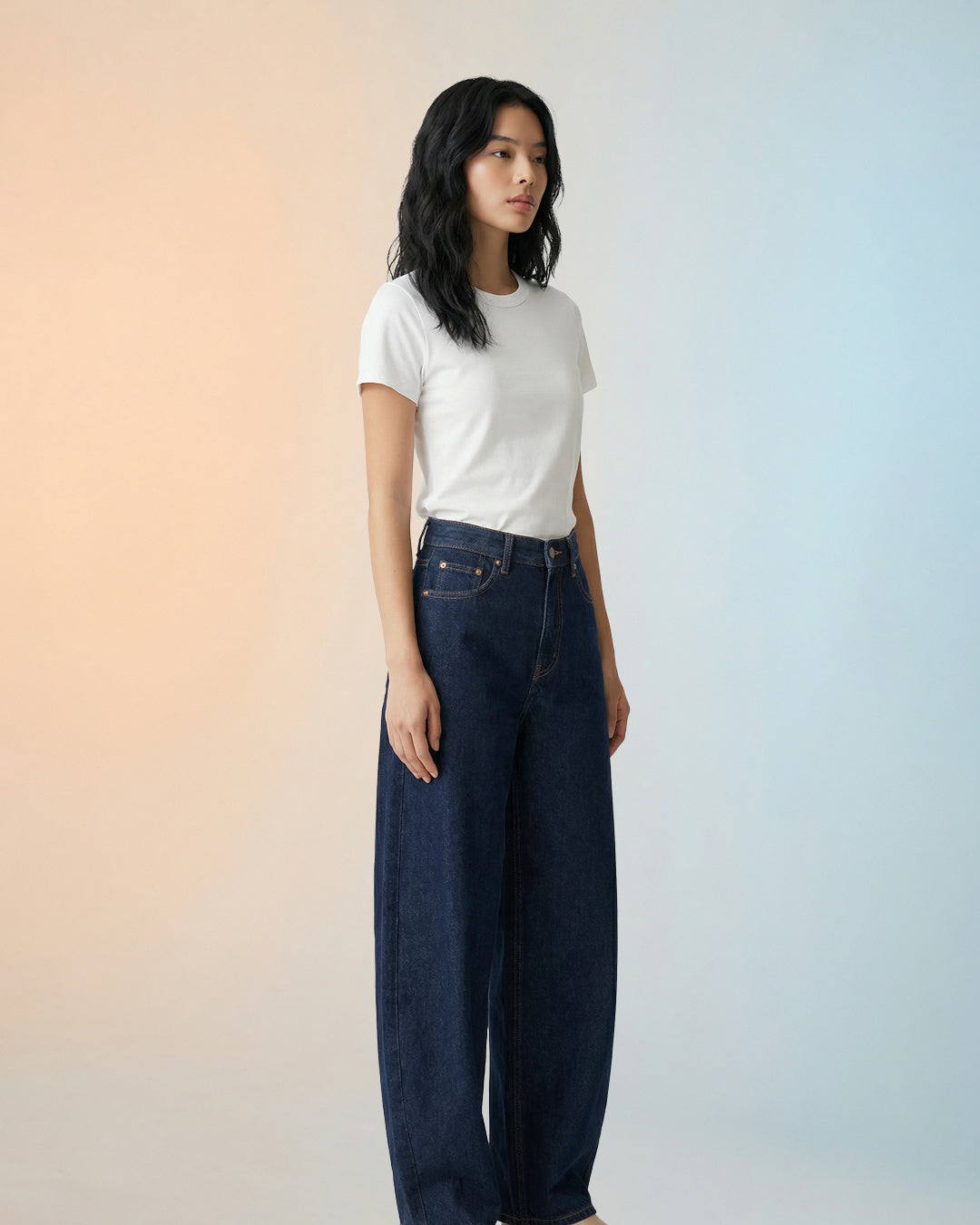 Women Premium Weight Cotton Crew Neck Tee (Essential)