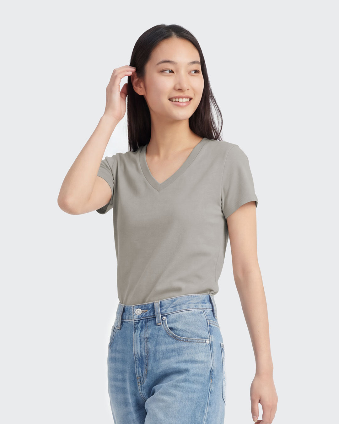Women Premium Cotton V-Neck Tee