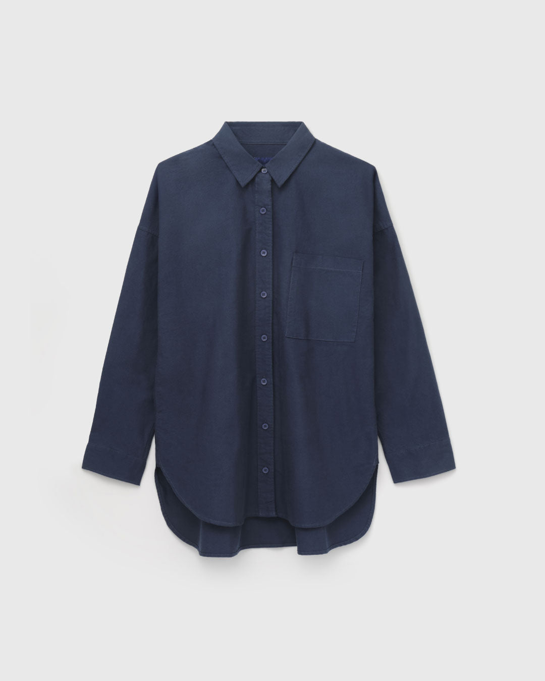 Women Long Sleeve Oxford Oversized Shirt