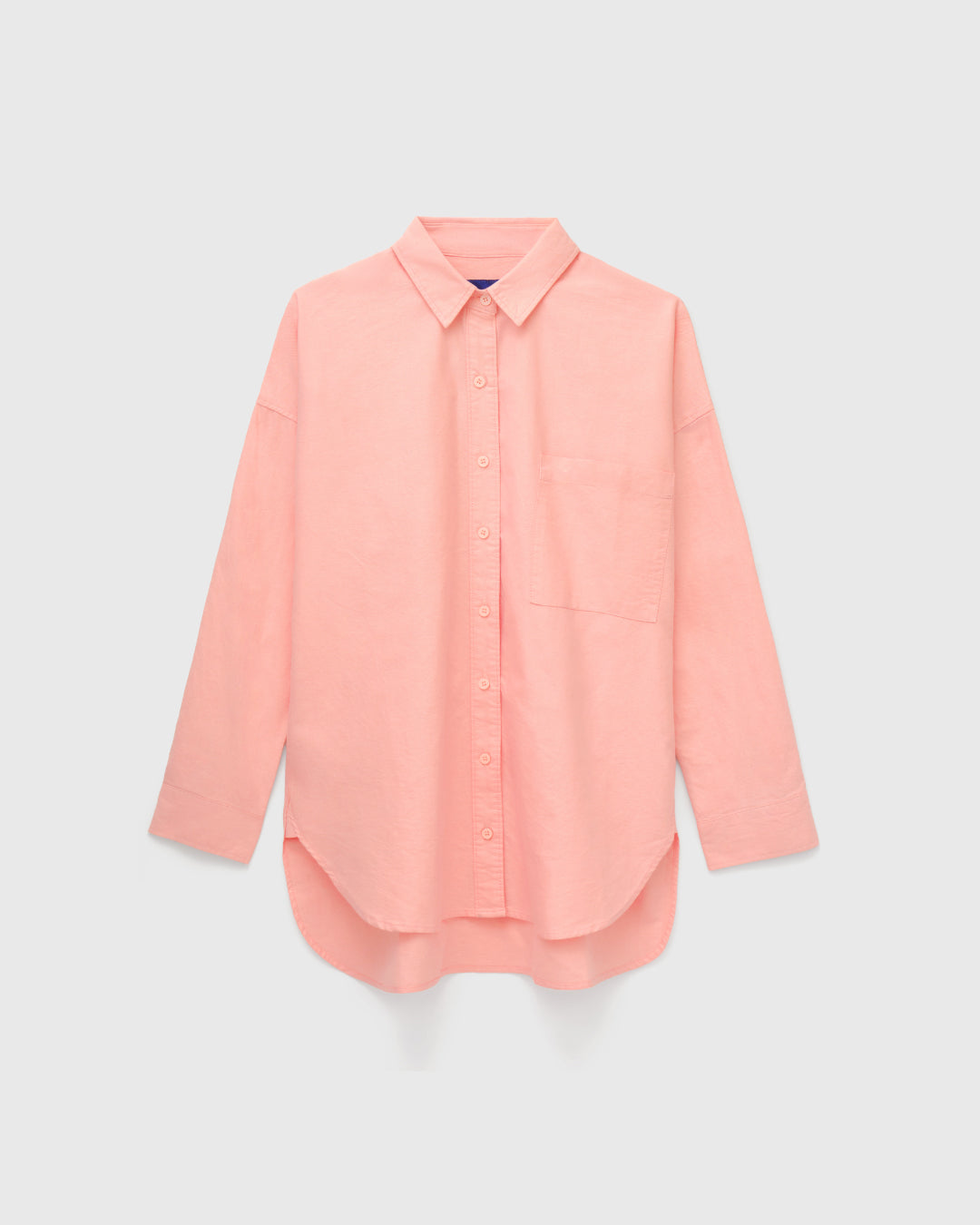 Women Long Sleeve Oxford Oversized Shirt