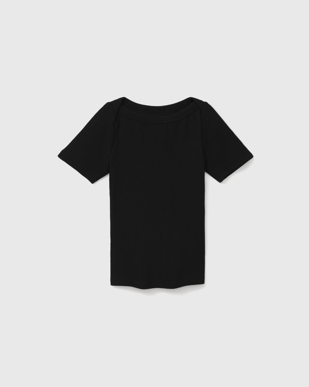 Women Boat Neck Ribbed Top