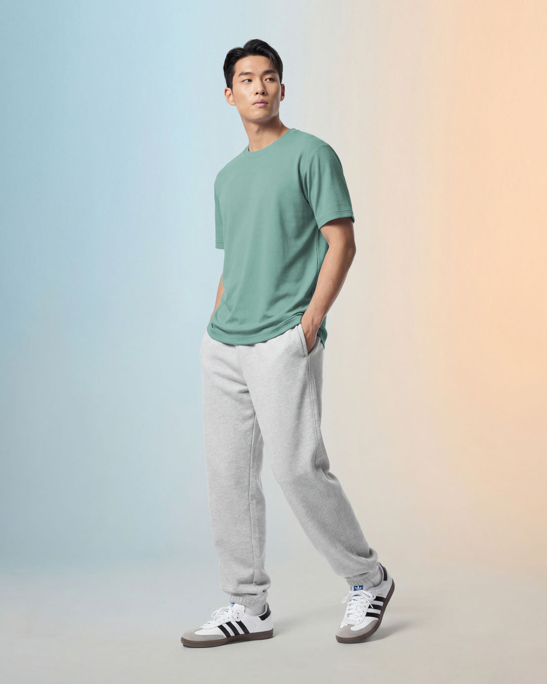 Men Premium Weight Cotton Crew Neck Tee (New Colour)
