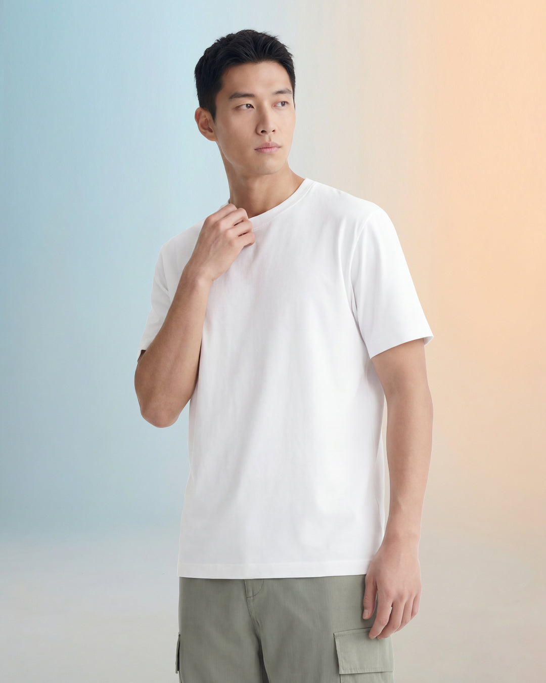 Men Premium Weight Cotton Crew Neck Tee (Essential)