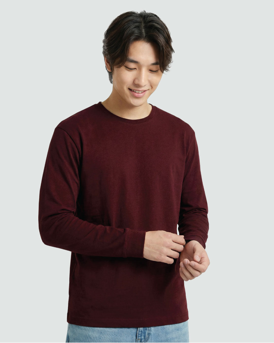 Men Premium Long Sleeve Crew Neck Tee