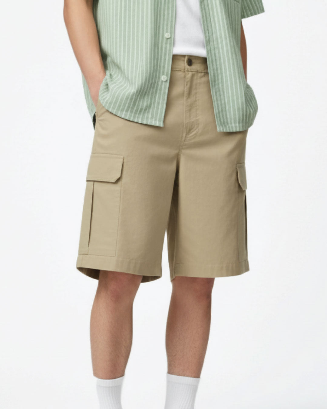 Men Baggy Fit Cargo Shorts
