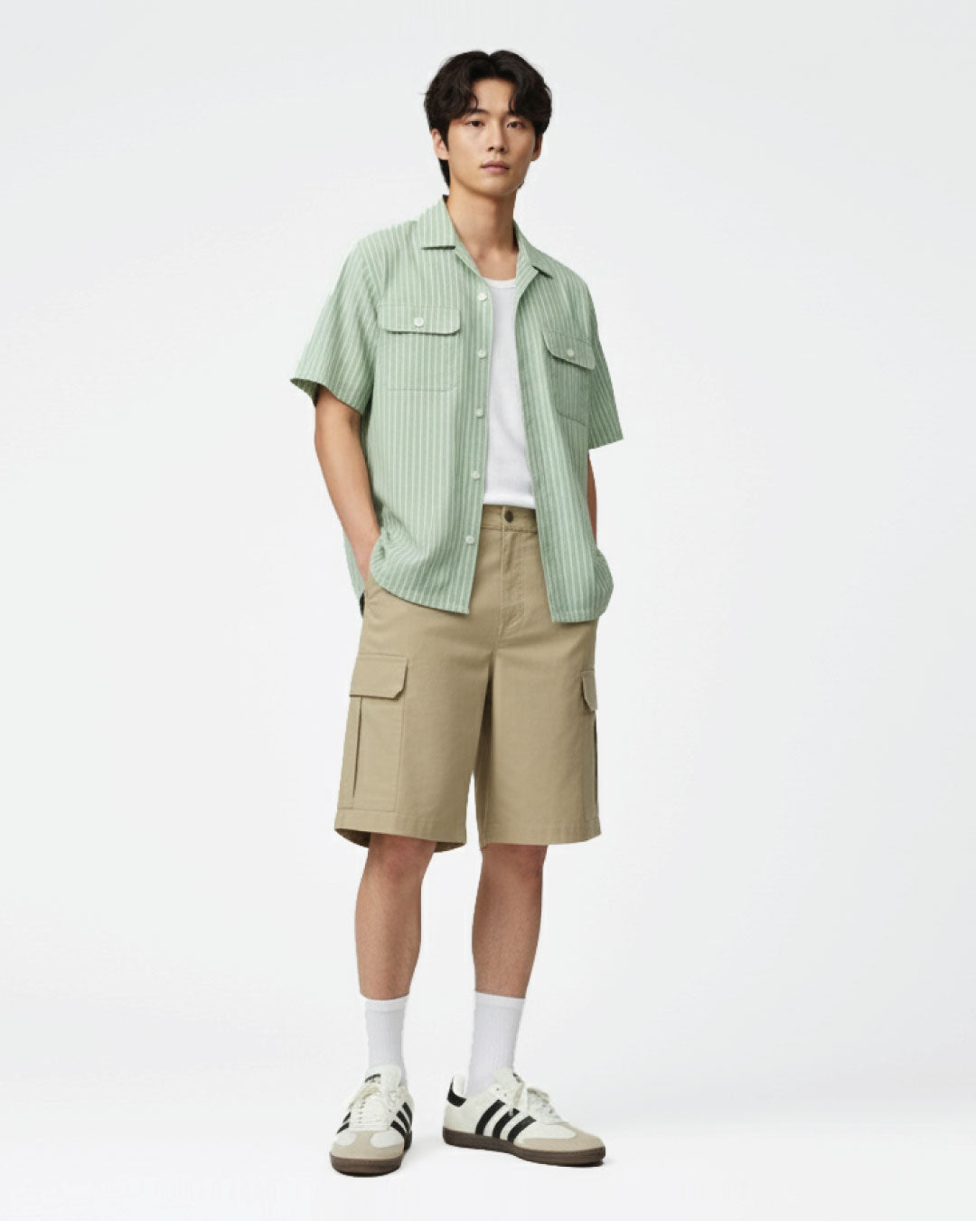 Men Baggy Fit Cargo Shorts