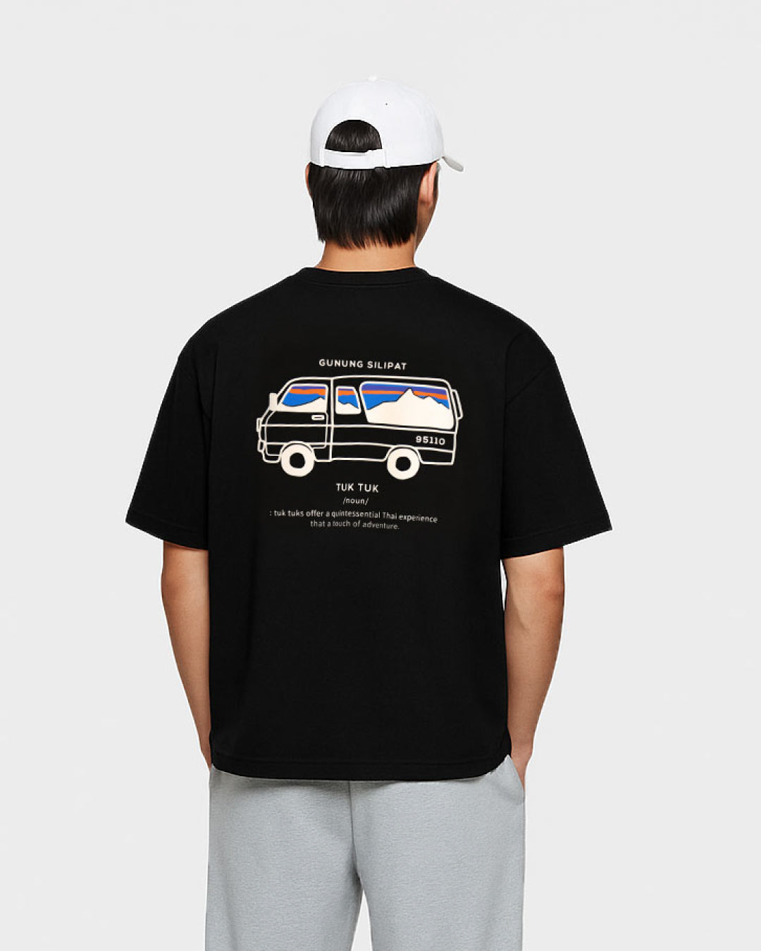 Men Round Neck Oversized Graphic Tee