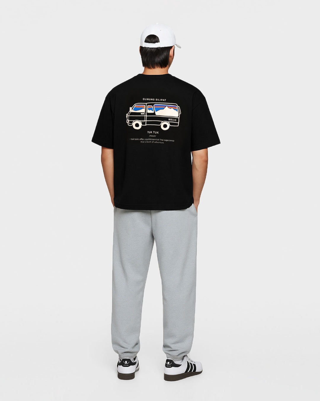 Men Round Neck Oversized Graphic Tee