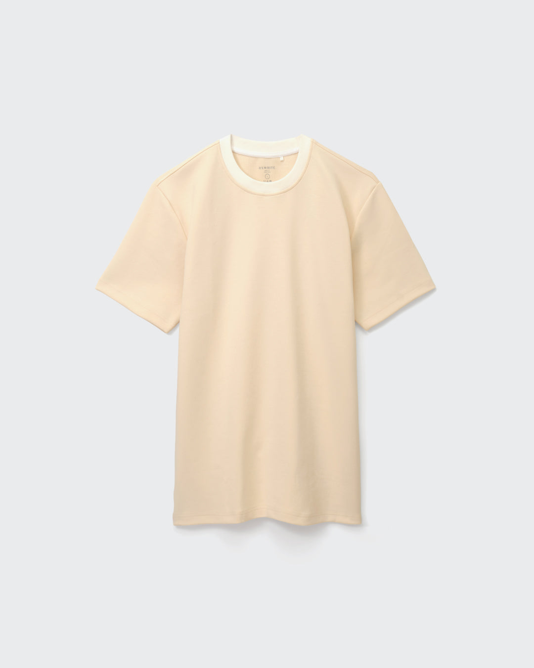 Men Duotone Ribbed Collar Tee