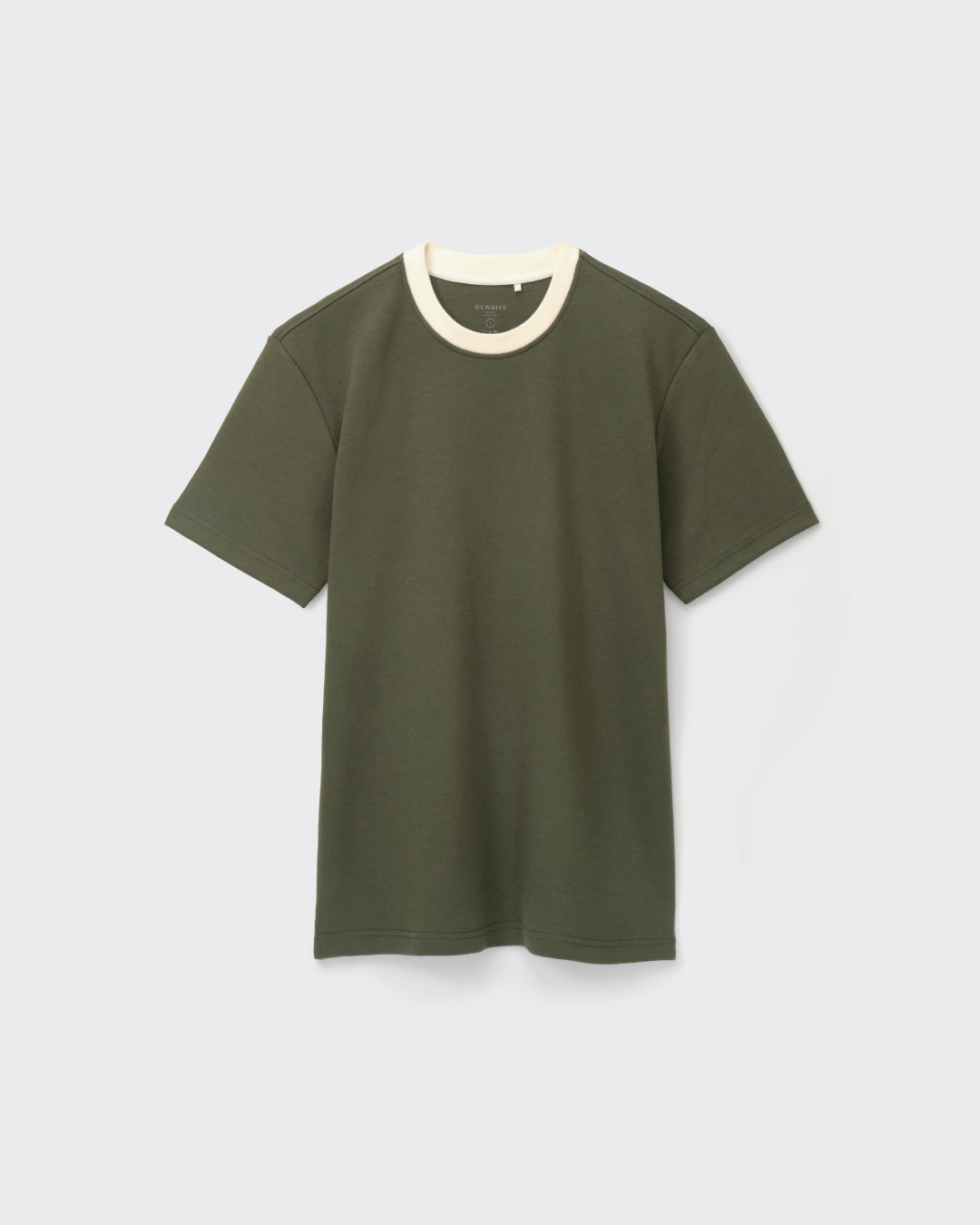 Men Duotone Ribbed Collar Tee