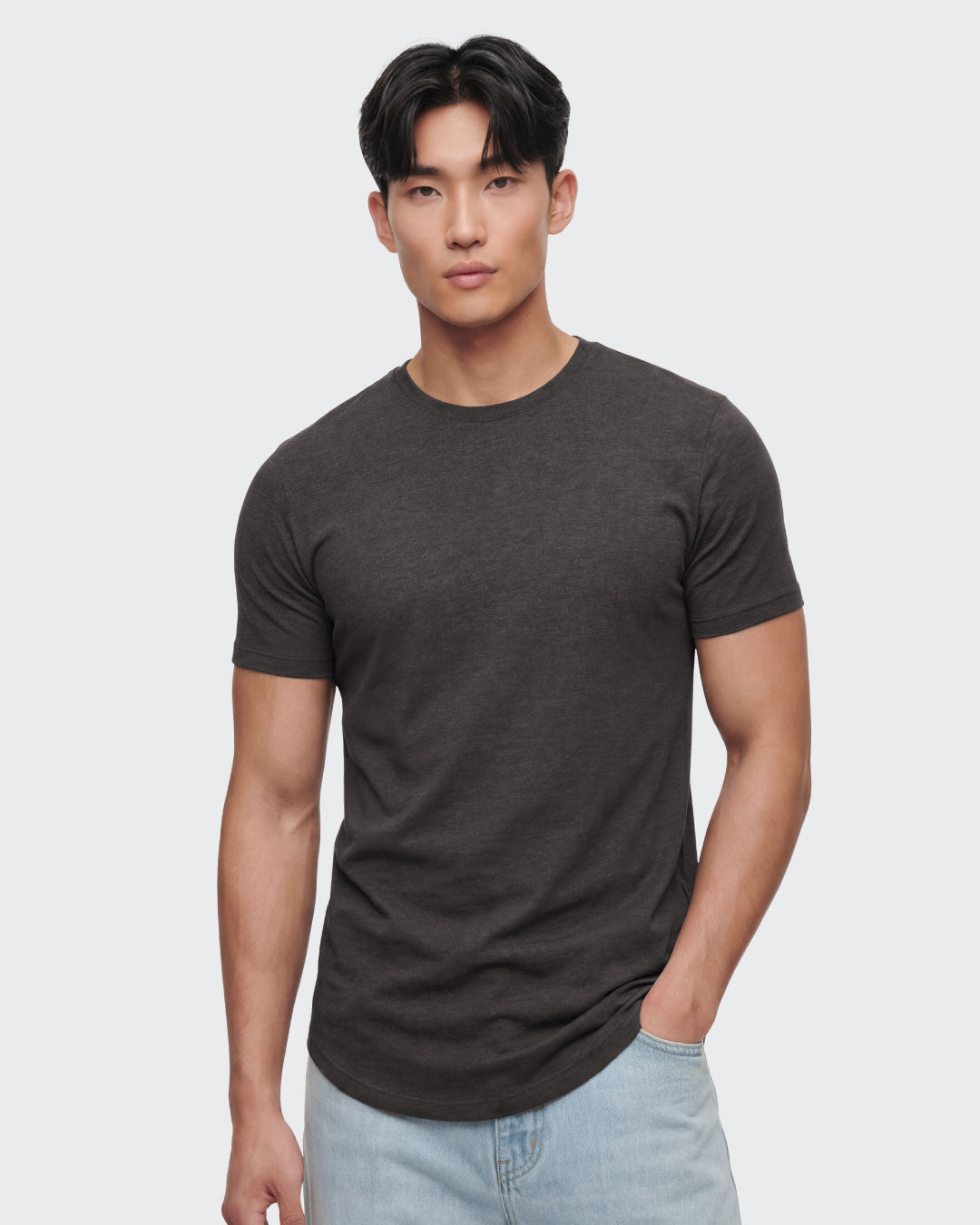 Men Crew Curve Hem Tee