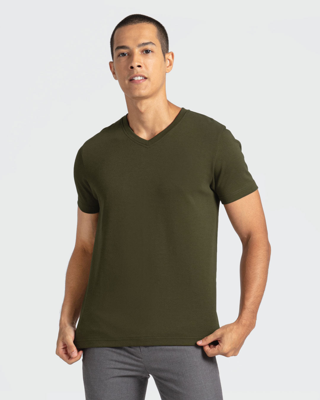 Men Premium Cotton V-Neck Tee