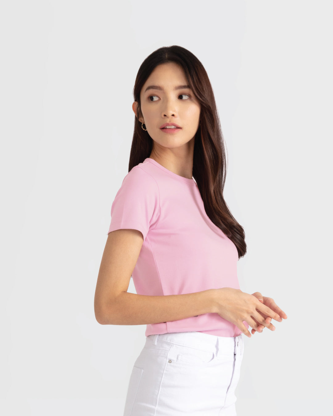 Women Premium Weight Cotton Crew Neck Tee (New Colour)