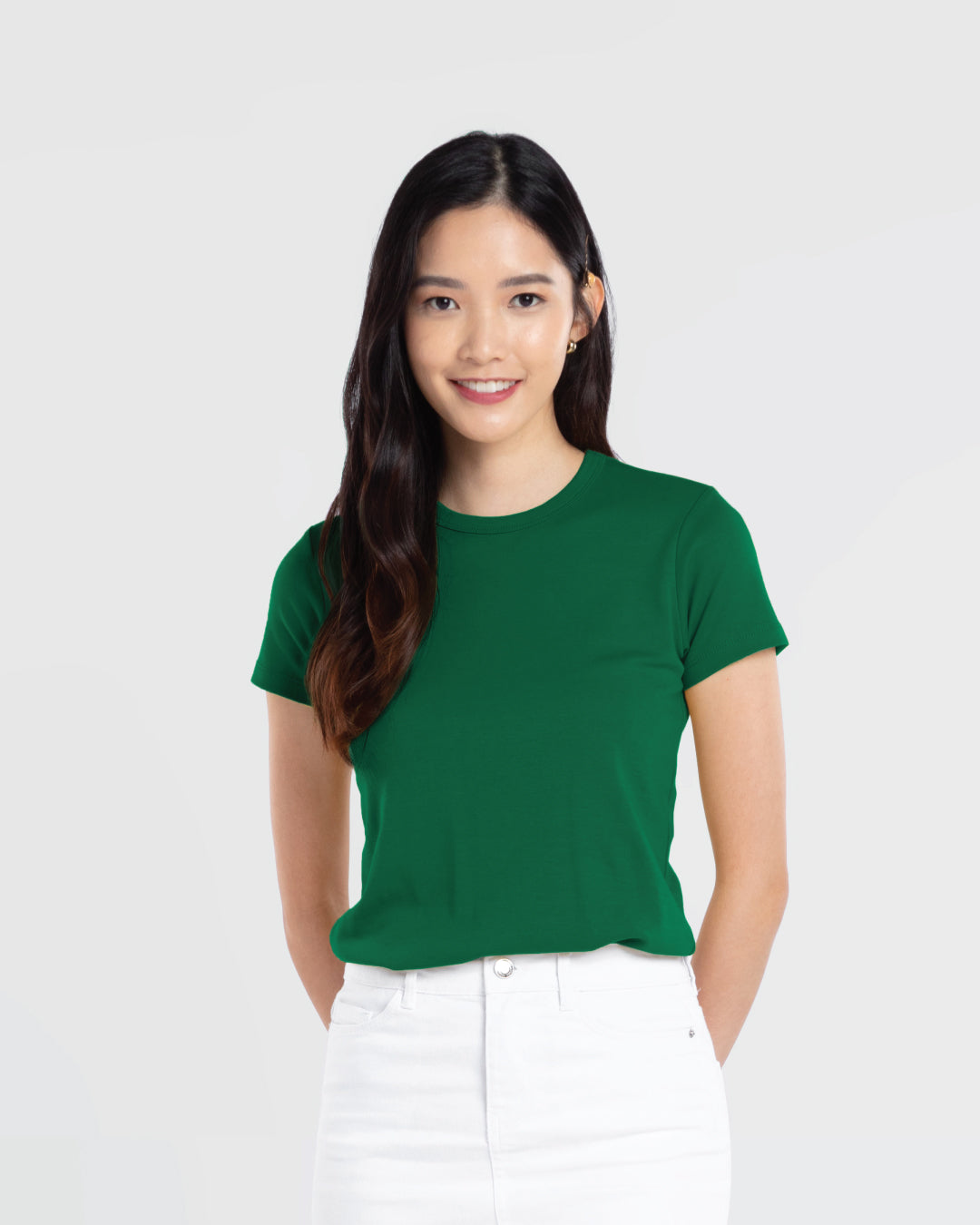 Women Premium Weight Cotton Crew Neck Tee (New Colour)
