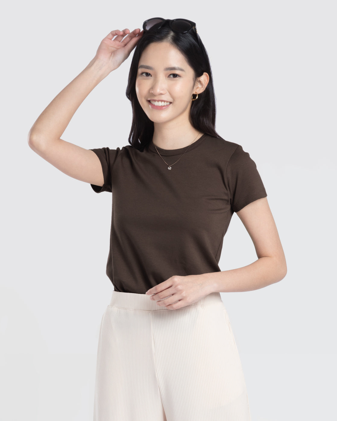 Women Premium Weight Cotton Crew Neck Tee (Essential)