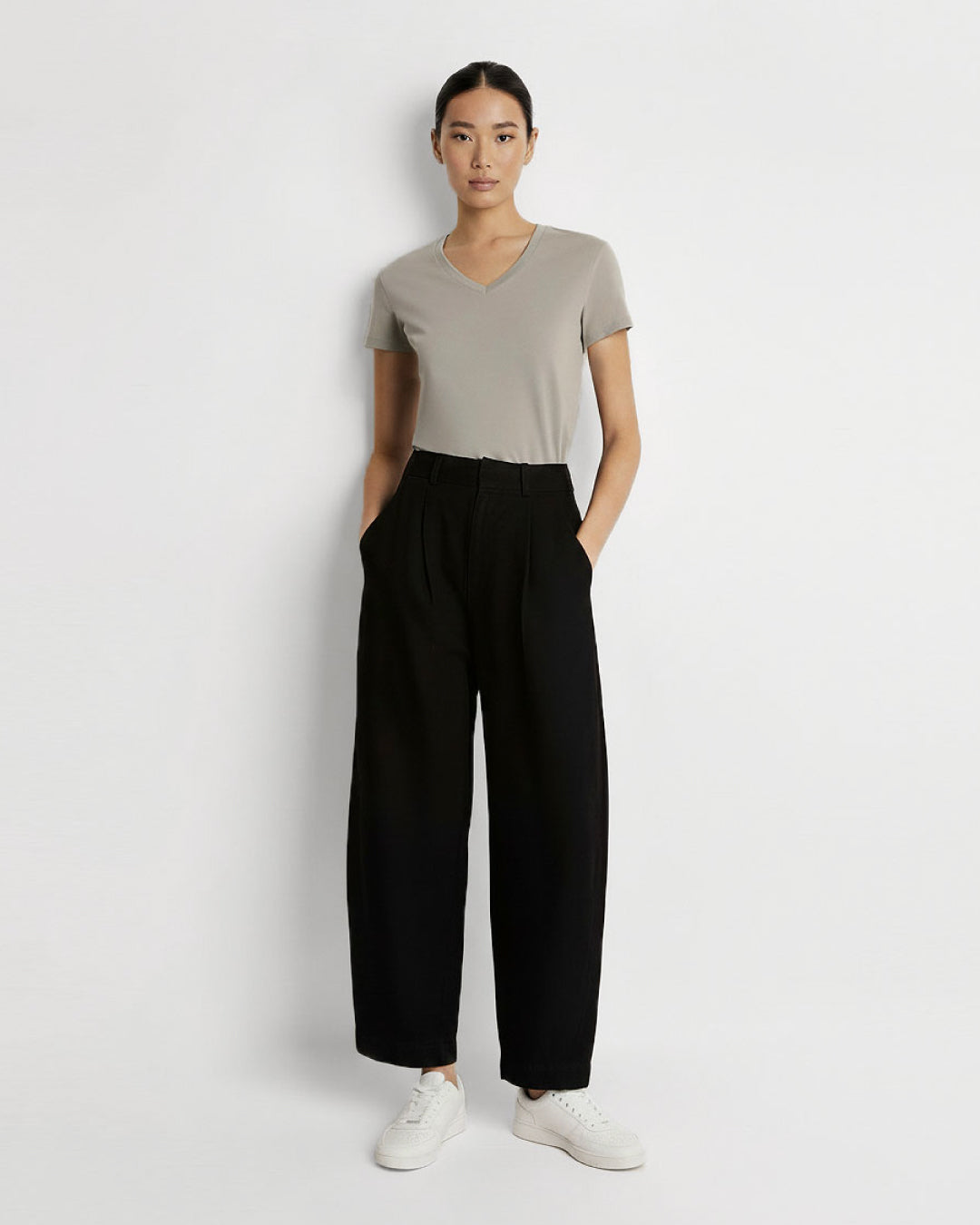 Women Premium Cotton V-Neck Tee