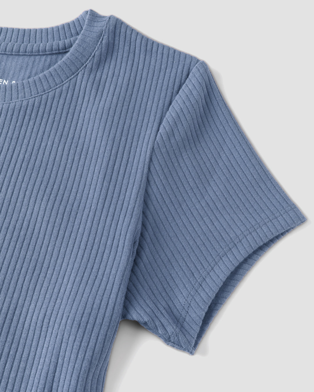 Women Round Neck Ribbed Top