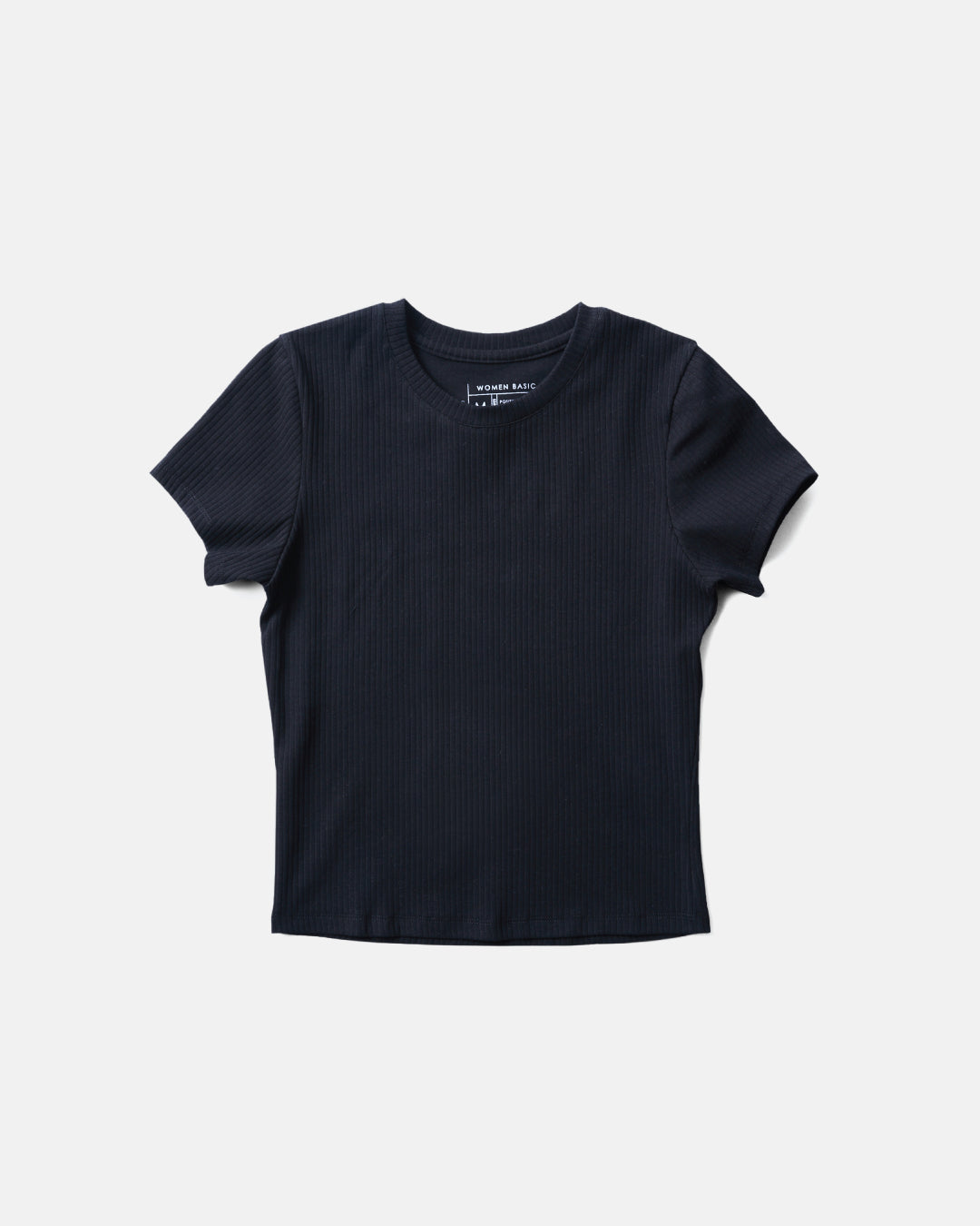 Women Round Neck Ribbed Top