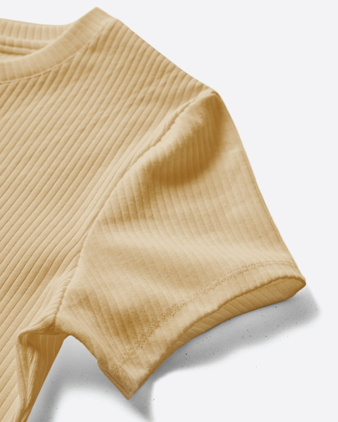 Women Round Neck Ribbed Top