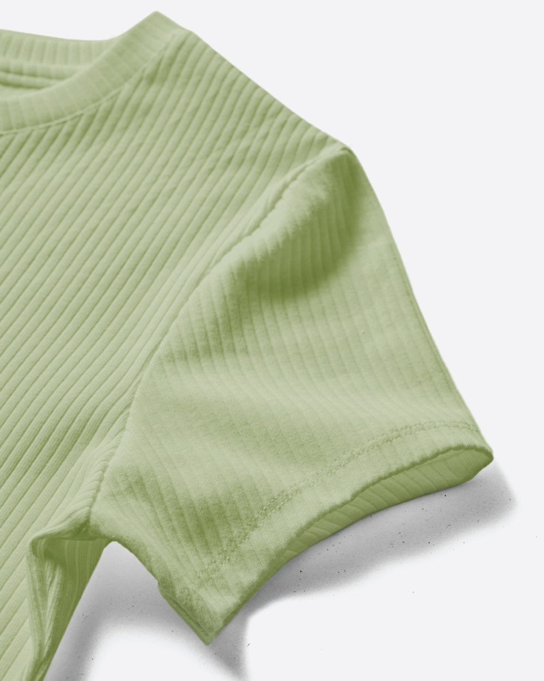 Women Round Neck Ribbed Top