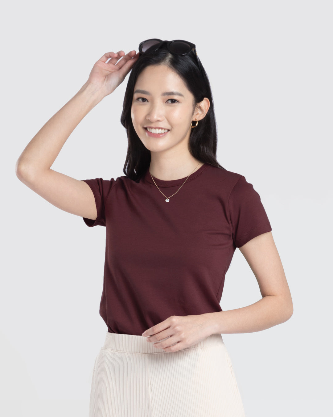 Women Premium Weight Cotton Crew Neck Tee (New Colour)