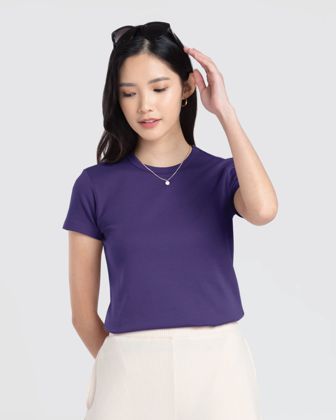 Women Premium Weight Cotton Crew Neck Tee (New Colour)
