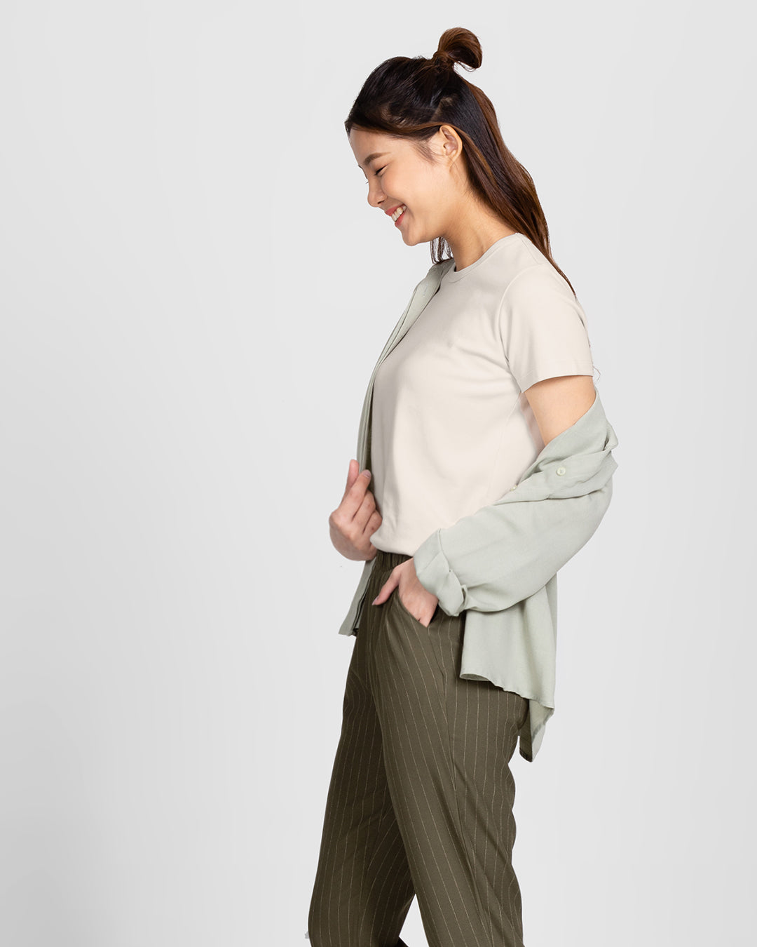 Women Premium Weight Cotton Crew Neck Tee (Essential)