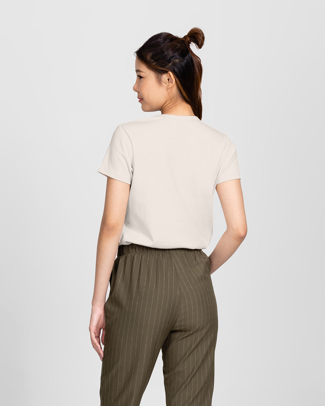 Women Premium Weight Cotton Crew Neck Tee (Essential)