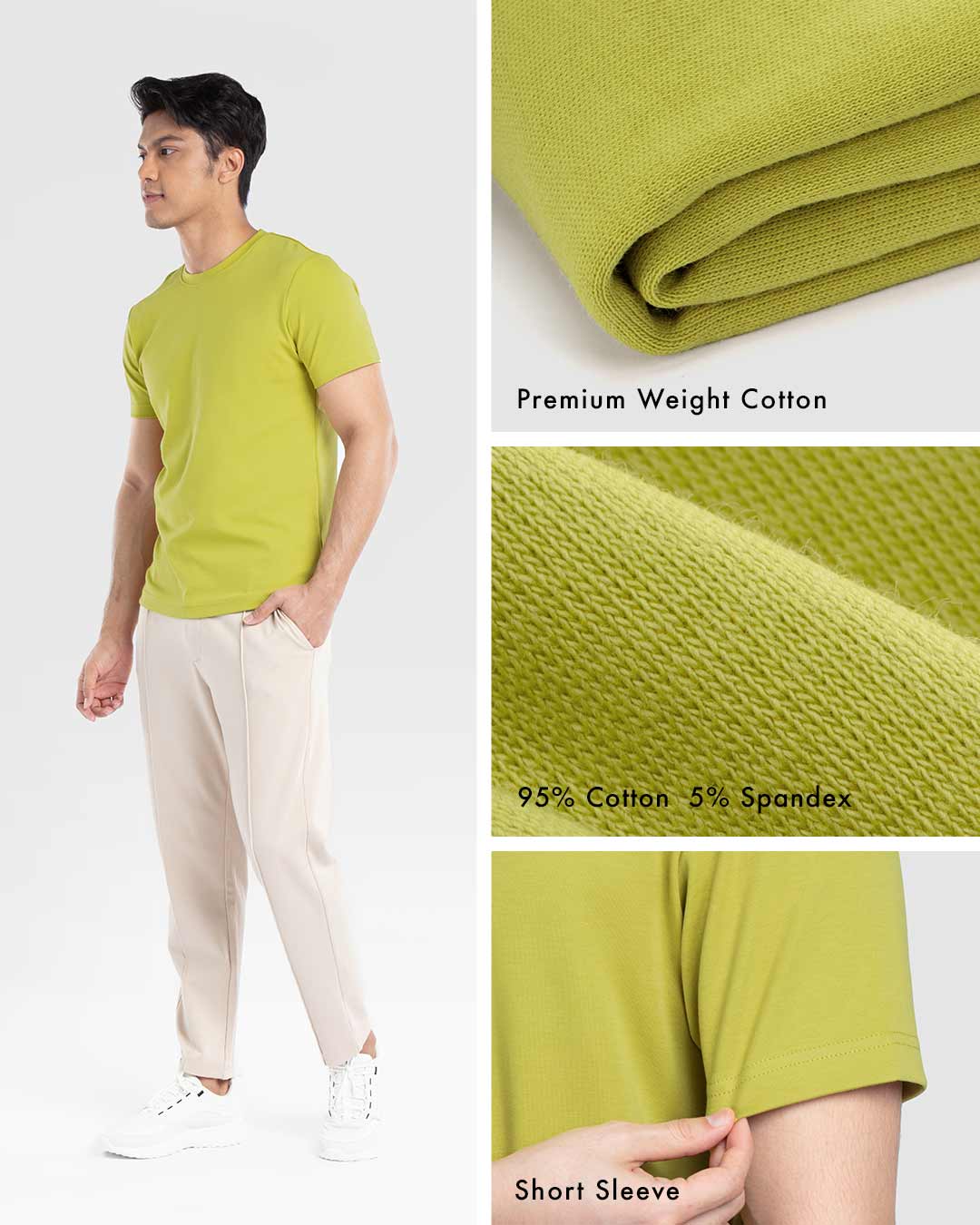 Men Premium Weight Cotton Crew Neck Tee (Seasonal)