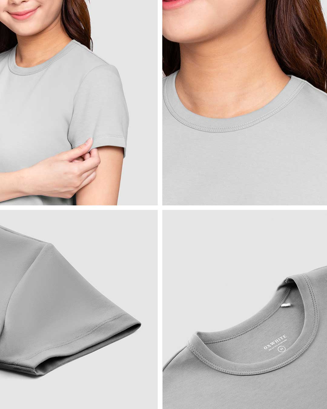 Women Premium Weight Cotton Crew Neck Tee (Essential)