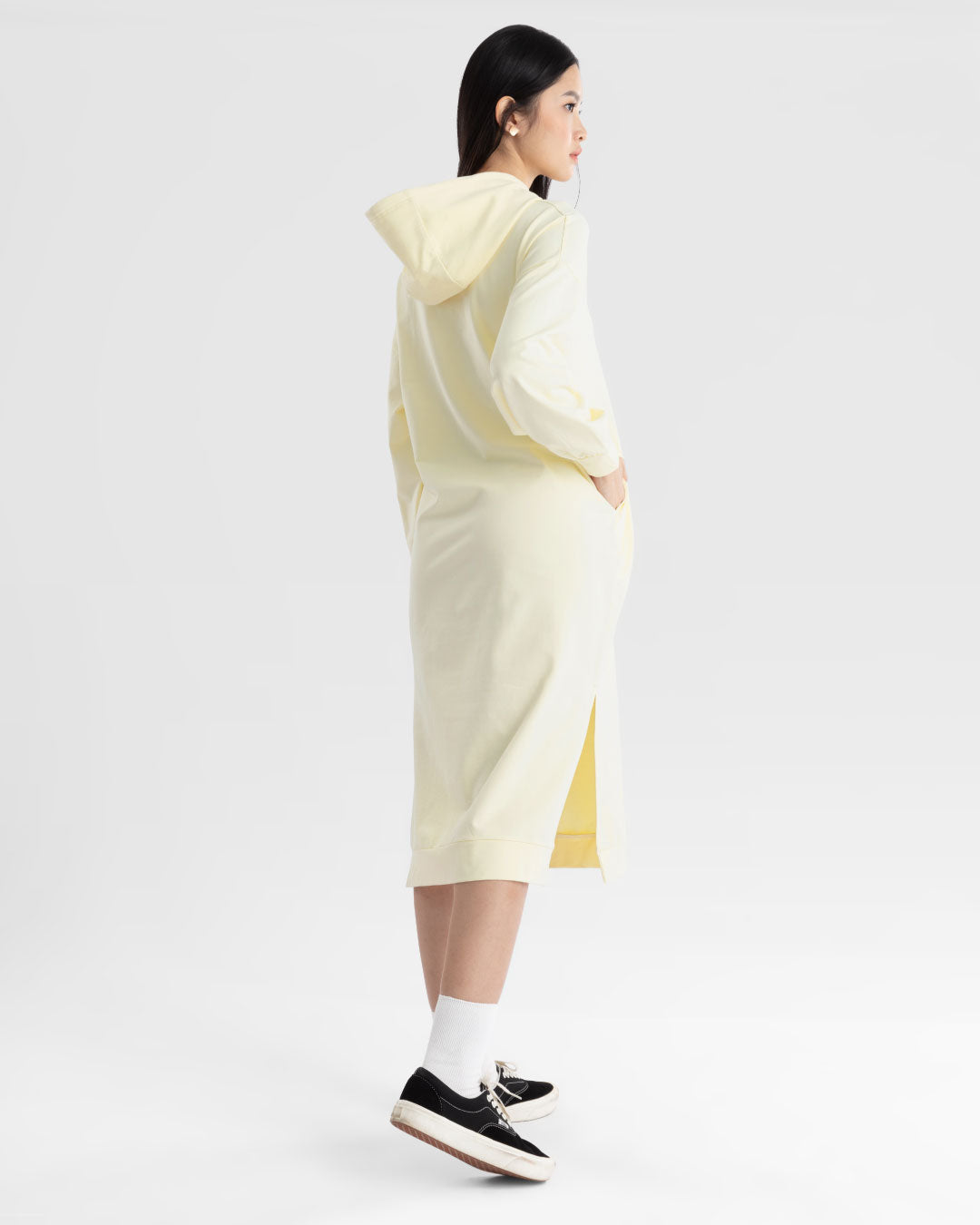 Women Midi Hoodie Dress