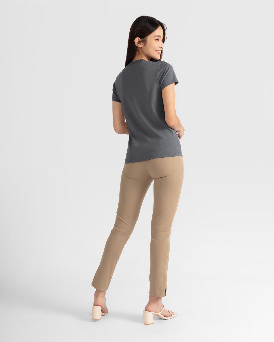 Women Premium Weight Cotton Crew Neck Tee (Essential)